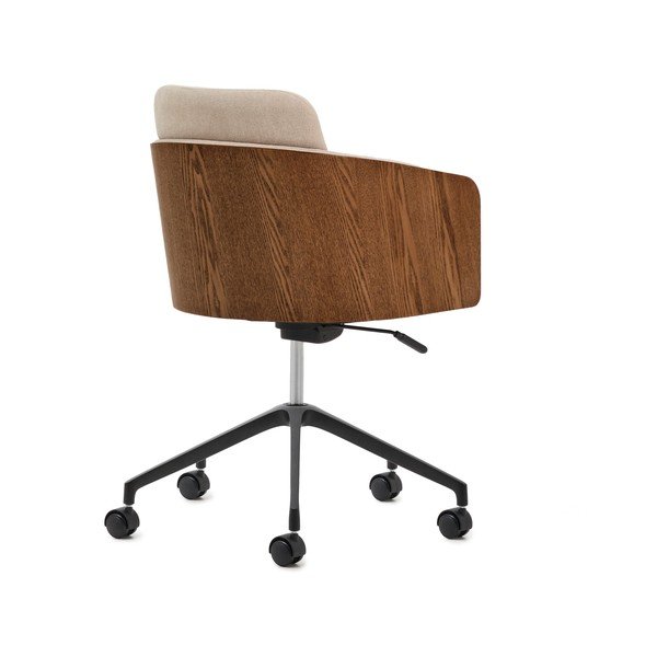 Brūns polsterēts biroja krēsls Madai – Kave Home-image-4