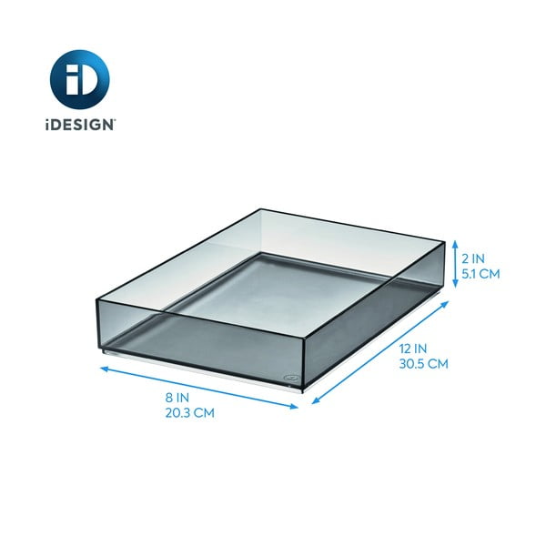 Matēts melns vannas istabas organizators kosmētikai no pārstrādātas plastmasas – iDesign-image-4