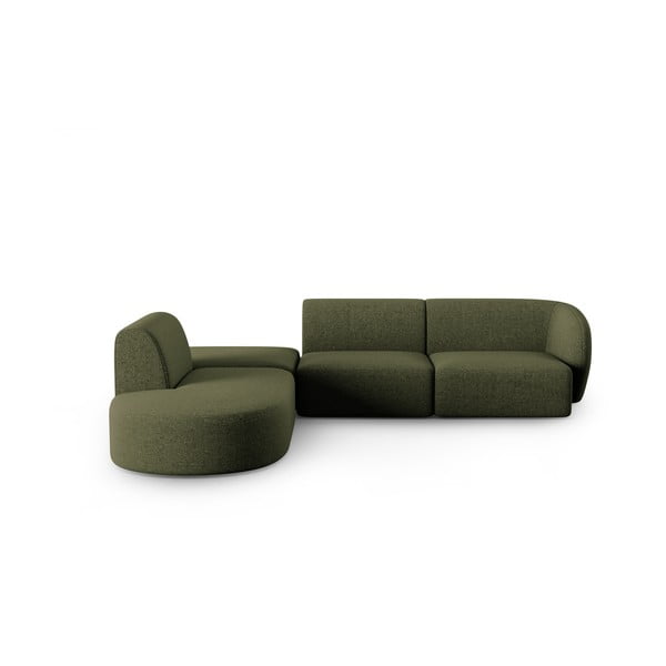 Zaļš stūra dīvāns (ar kreiso stūri) Shane – Micadoni Home