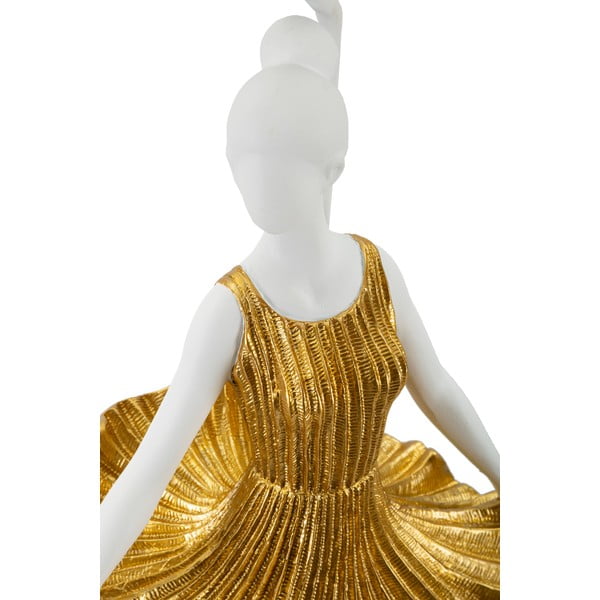 Balta/zelta krāsas galda lampa ar auduma abažūru (augstums 90,5 cm) Dancer – Mauro Ferretti-image-3