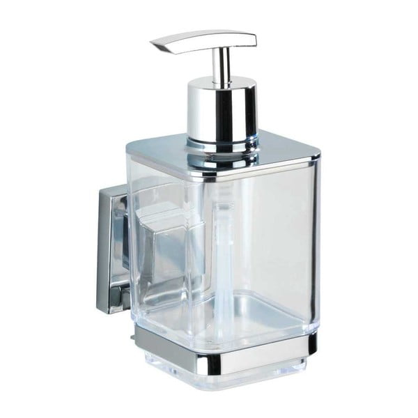 Spīdīgas sudraba krāsas plastmasas pašlīmējošs vannas istabas piederumu komplekts Quadro – Wenko-image-2