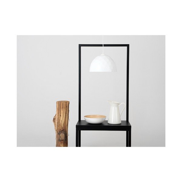 Balta piekaramā lampa ar vara krāsas detaļām Custom Form Leonard, ø 35 cm-image-4