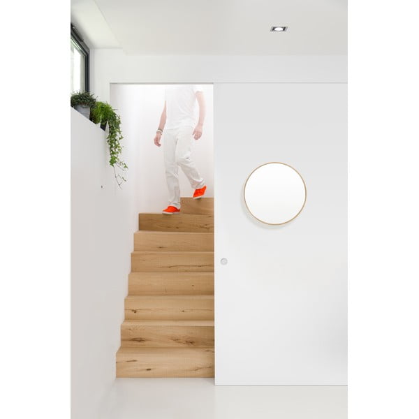 Sienas spogulis ar ozolkoka rāmi Wireworks Glance, ø 45 cm-image-1