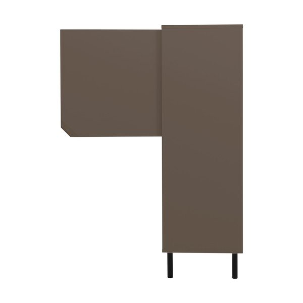 Tumši pelēks grāmatu plaukts 118x137 cm Corner – Tenzo-image-1