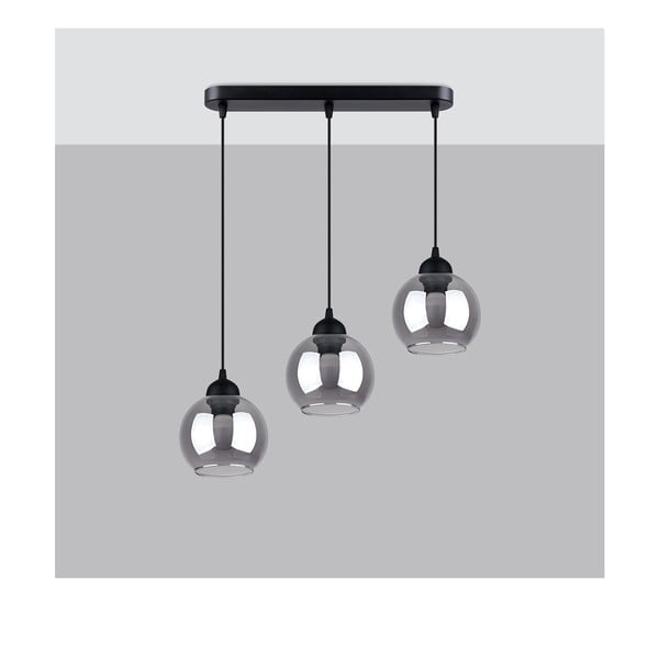 Melna piekaramā lampa ø 15 cm Grande – Sollux-image-3