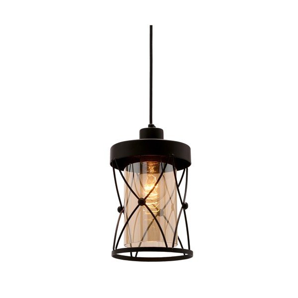 Melna piekaramā lampa ø 15 cm Agar – Candellux Lighting-image-1
