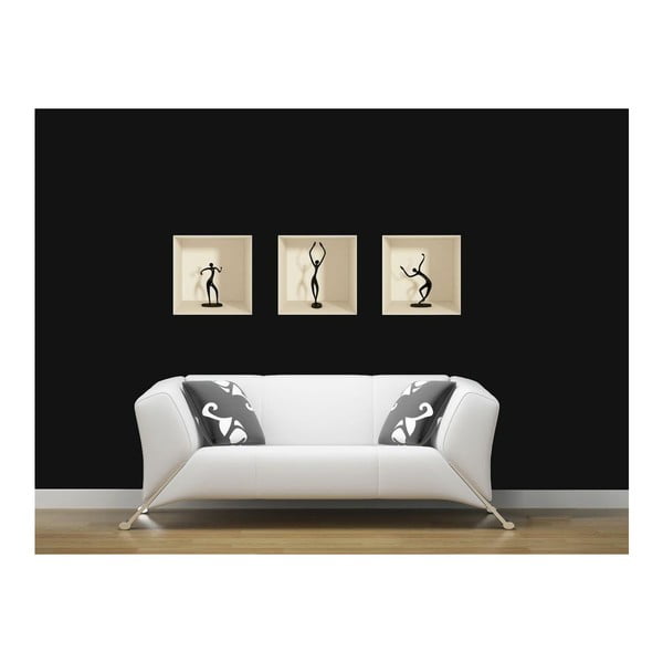 3 uzlīmju komplekts ar 3D efektu Ambiance Dancing Figures-image-2