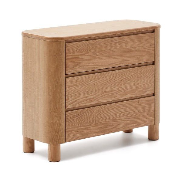 Dabīga toņa kumode ar oškoka imitāciju 120x80x40 cm Salaya – Kave Home-image-2