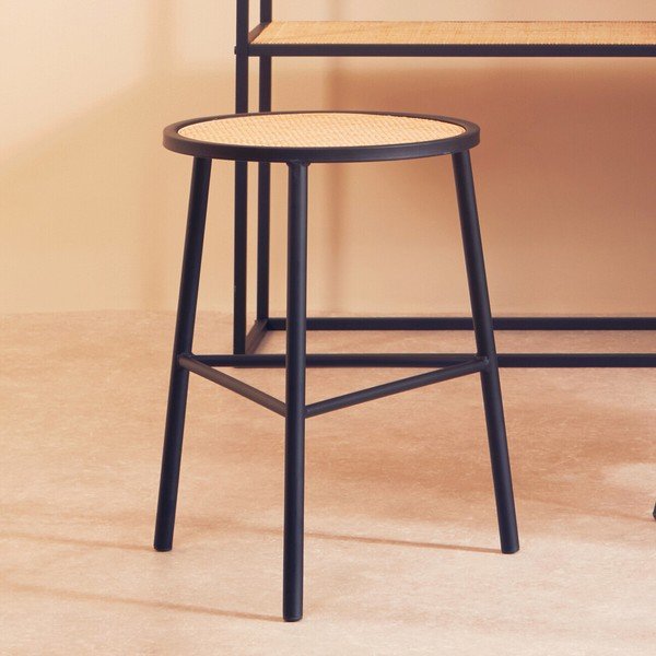 Melns/dabīga toņa rotangpalmas ķeblis Depok – Premier Housewares-image-4