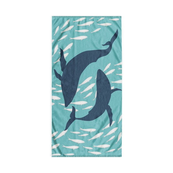 Zils pludmales dvielis 90x180 cm Dolphin – DecoKing