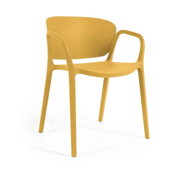 Dzeltens plastmasas dārza krēsls Ania – Kave Home