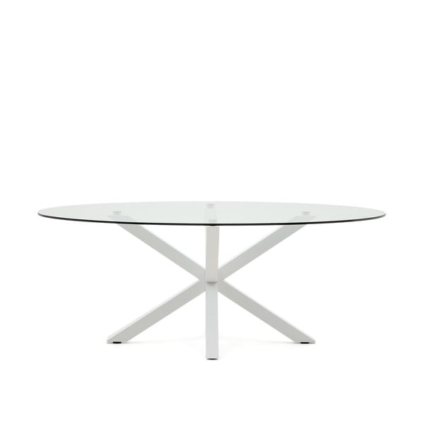 Ēdamgalds ar stikla galda virsmu 100x200 cm Argo – Kave Home-image-2