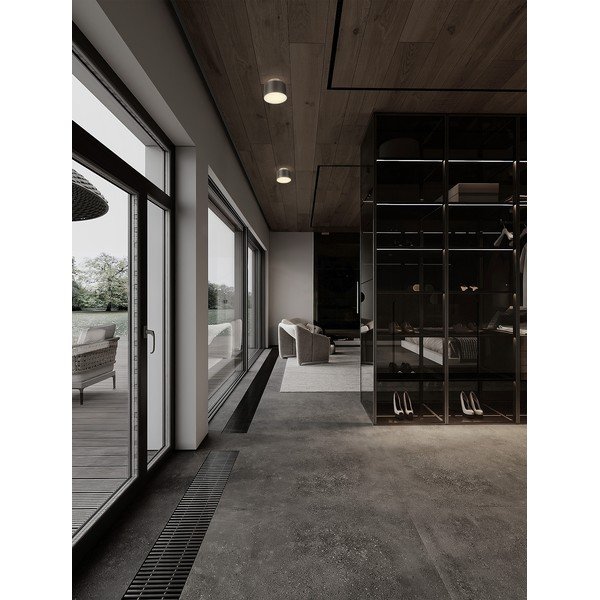 Pelēka alumīnija LED griestu lampa Ozen – Nova Luce-image-1