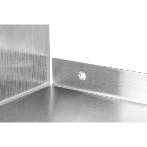 Matētas sudraba krāsas tērauda sienas plaukts 80,5 cm Float – Mette Ditmer Denmark-image-3