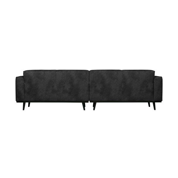 Melns zamšādas dīvāns BePureHome Statement, 280 cm-image-1