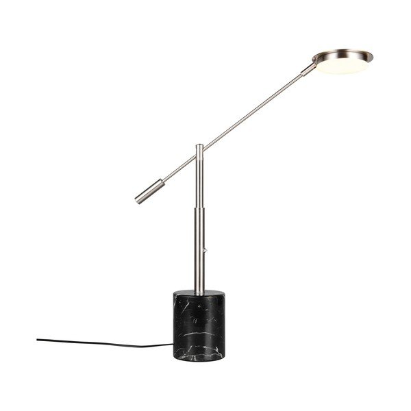 Melna/sudraba krāsas LED galda lampa (augstums 65 cm) Fiore – Trio Select