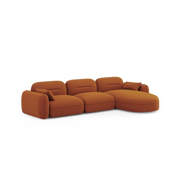 Oranžs samta stūra dīvāns (ar labo stūri) Audrey – Interieurs 86-image-2