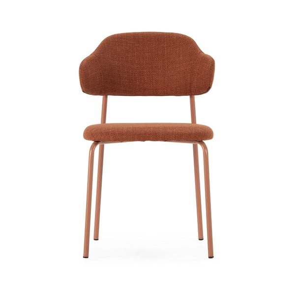 Terakotas oranži pusdienu krēsli (4 gab.) Adriel – Marckeric-image-2