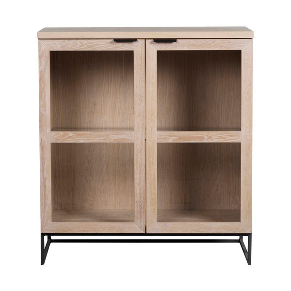 Dabīga toņa vitrīna no ozolkoka 95x105 cm Everett – Rowico-image-3
