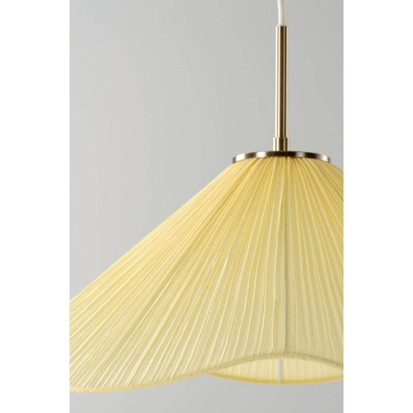 Dzeltena tekstila piekaramā lampa ø 50 cm Lunaria – Jotex-image-2