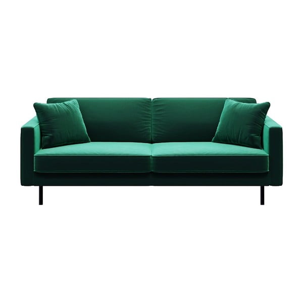 Zaļš samta dīvāns 207 cm Kobo – MESONICA