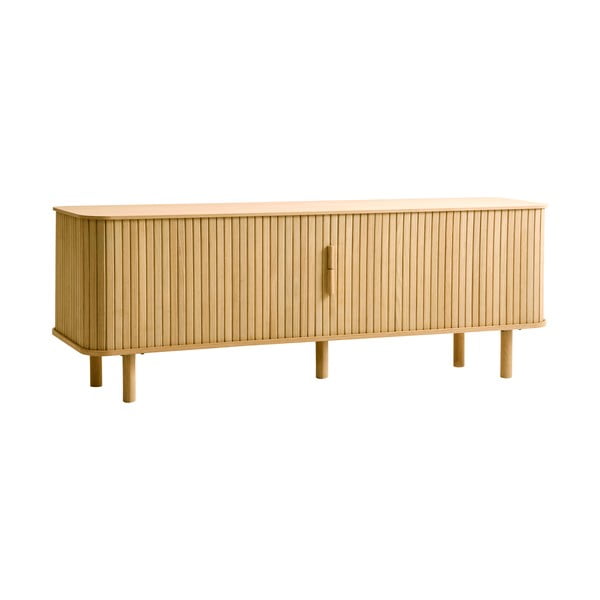 Dabīga toņa TV galdiņš ar ozolkoka imitāciju 160x56 cm Cavo – Unique Furniture-image-3