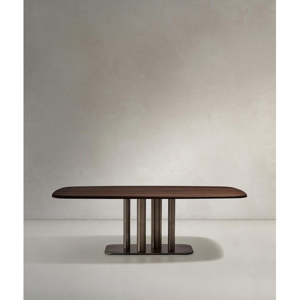 Ēdamgalds ar riekstkoka imitāciju 100x180 cm Melvar – Kave Home-image-4