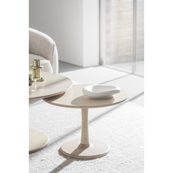 Dabīga toņa apaļš žurnālgaldiņš ar ozolkoka imitāciju 60x60 cm Hobart – Rowico-image-1