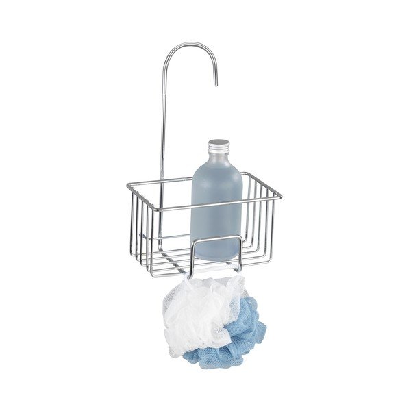 Spīdīgas sudraba krāsas nerūsējošā tērauda piekarināms vannas istabas plaukts Milito – Wenko-image-2