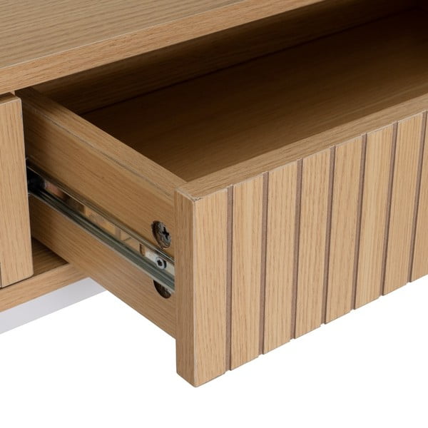 Dabīga toņa konsoles galds ar ozolkoka imitāciju 30x100 cm Mid-Lines – Casa Selección-image-3