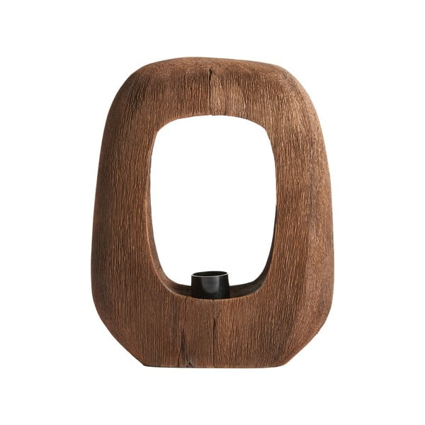 Brūna galda lampa (augstums 30 cm) Kelafo – Light & Living-image-4