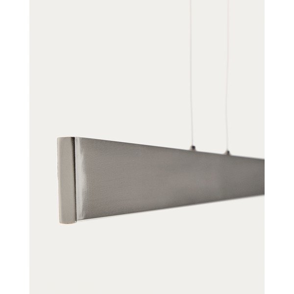 Sudraba krāsas LED piekaramā lampa ar metāla abažūru Boadella – Kave Home-image-4