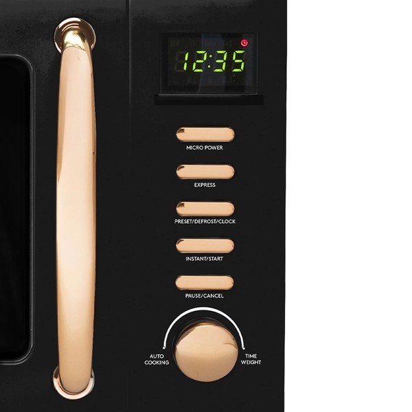 Melna mikroviļņu krāsns Black & Copper – Haden-image-2