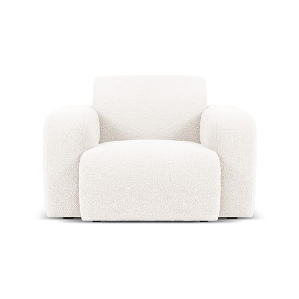 Balts atpūtas krēsls no buklē auduma Molino – Micadoni Home