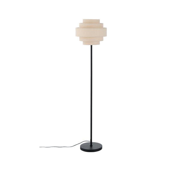 Matēti melna/bēša tekstila stāvlampa (augstums 145 cm) Miguel – Ellos Home