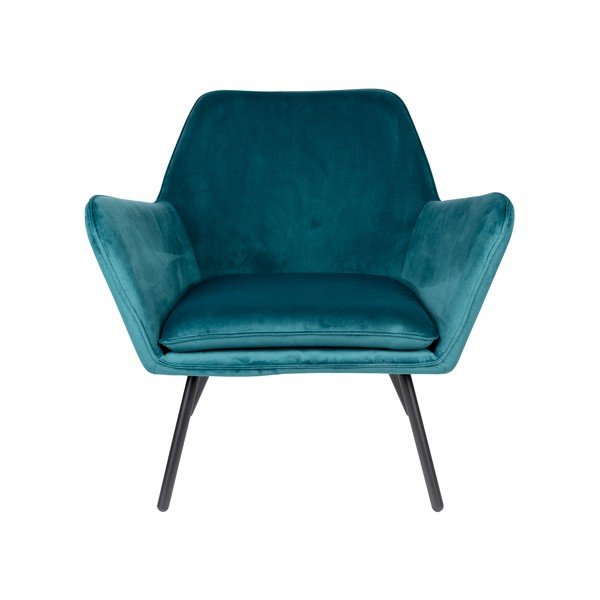 Tirkīzzils samta krēsls White Label Bon-image-2