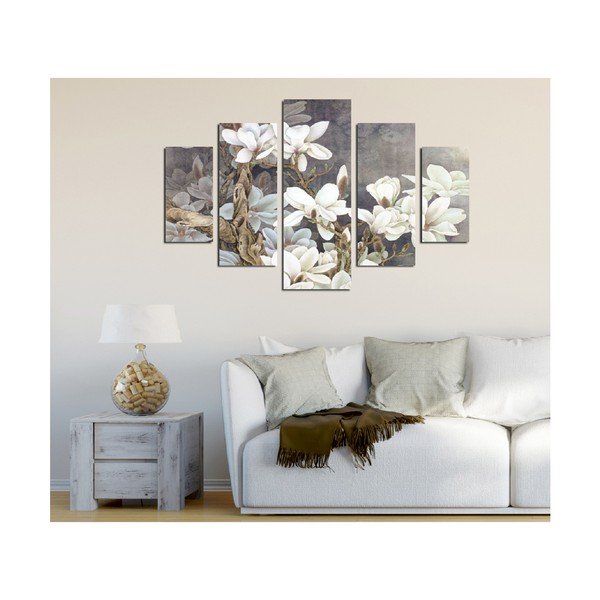 Daudzdaļīga glezna White Blossom, 92 x 56 cm-image-1