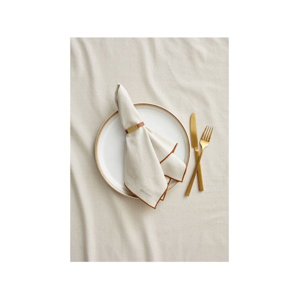 2 smilškrāsas kokvilnas salvešu komplekts Södahl Organic, 50 x 50 cm-image-4