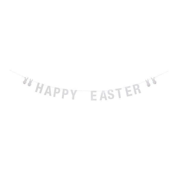 Balta papīra virtene Bloomingville Happy Easter, garums 200 cm
