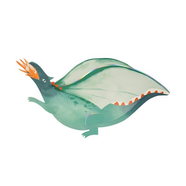 Papīra vienreizlietojamie šķīvji (4 gab.) Dragon – Meri Meri
