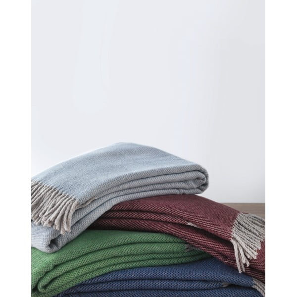 Vīna sarkans pleds ar kokvilnu Euromant Jade, 140 x 160 cm-image-1