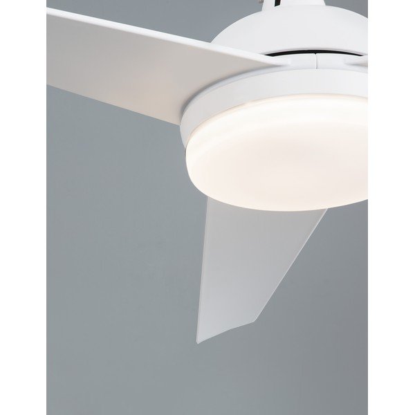 Matēti balta metāla LED griestu lampa ar stikla abažūru Flow – Nova Luce-image-2
