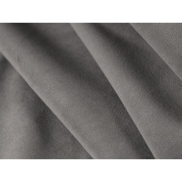 Tumši pelēka mīksta divguļamā gulta ar režģi 140x200 cm Lily – Micadoni Home-image-1