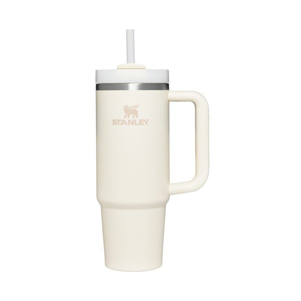 Krēmkrāsas nerūsējošā tērauda termoss ar salmiņu 890 ml Quencher H2.O FlowState™ Tumbler Cream 2.0 – Stanley