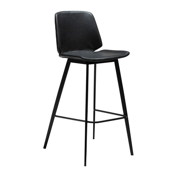 Melns eko ādas bāra krēsls DAN-FORM Denmark Swing, augstums 105 cm
