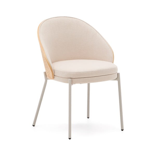 Krēmkrāsas/dabīga toņa pusdienu krēsls Eamy – Kave Home