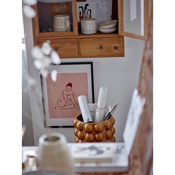 Oranžs māla puķu pods Bloomingville Deia, augstums 22,5 cm-image-1