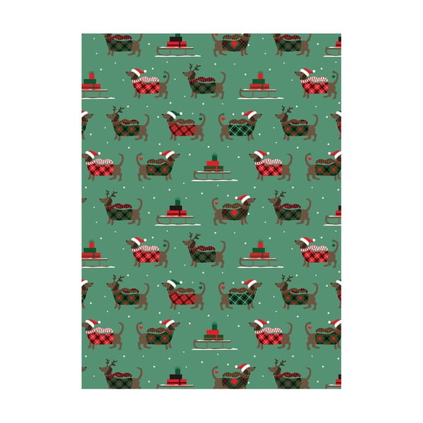 5 dāvanu papīra loksnes eleanor stuart Christmas Dogs, 50 x 70 cm