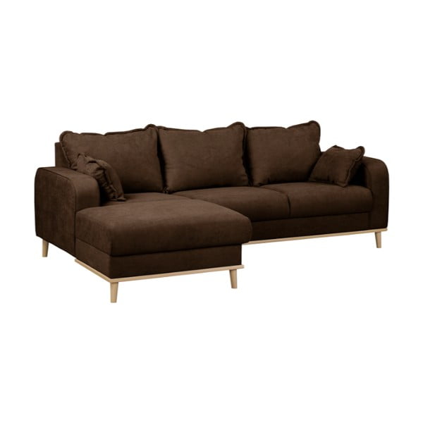 Tumši brūns stūra dīvāns (kreisais stūris) Beata – Ropez-image-2