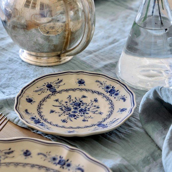 Zils/bēšs deserta akmensmasas šķīvis ø 17 cm Vila – Costa Nova-image-1